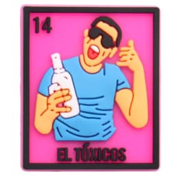 1pcs Mexican Playing Cards PVC Funny Figures Garden Shoe Charms Clog Buckle Decorations For Wristbands Boys Girls Party Present