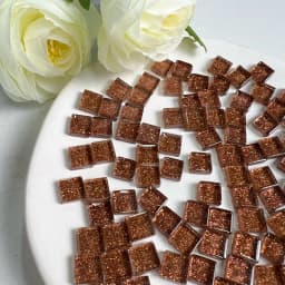 Mosaic Tiles for Crafts Blue Shine Assorted Color 50pcs Glass Glitter Mosaic Supplies Pieces Bulk Square Shape Home Decoration