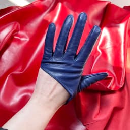 Sunscreen Gloves Women's Single Genuine Leather Half-palm Gloves Real Sheepskin Stage Show Driving gloves No Lining