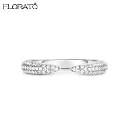 24 gold-plated silver Finger Rings For Women Open Crystal CZ Charm Rings Wedding Jewelry 2021 Trend Bague Femme Anillo A30