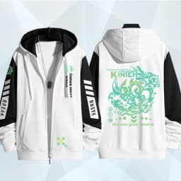 Anime Genshin Impact Kinich 3D Print Zip Up Hoodie Women Men Harajuku Sweatshirt Streetwear Hip Hop Cosplay Zipper Hooded Jacket