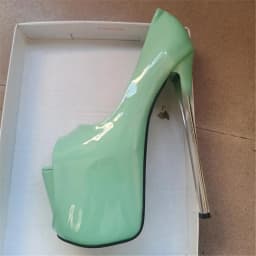 Spring Autumn 2024 Sexy Stilettos 19cm Thin High-Heeled Patent Leather Platforms Shoes Woman Evening Party Gold Red Pink Pumps
