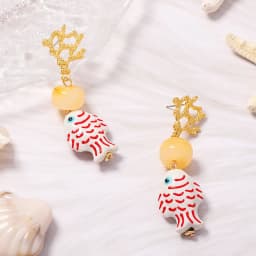 Cute Octopus Earrings Creative Glass Octopus Long Drop Earrings Unqiue Marine Series Design Earrings Wholesale Custom Packaging