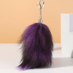 1Pcs Huge Real Fox Tail Keychain Tassel Bag Cosplay Toy Handbag Accessories Hook Pendant Halloween Cosplay
