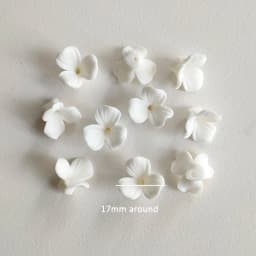 50pcs Handmade Ceramic Flower Material White Color Porcelain Floral Hair Accessories For DIY Jewelry Make Parts