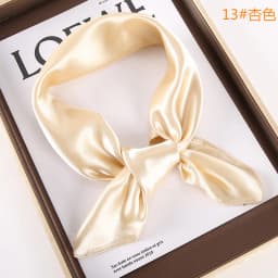 Solid-color Square Scarf single-color Imitation Silk Small Square Plain Glossy Satin Color Tween Performance Silk Scarf SJ19