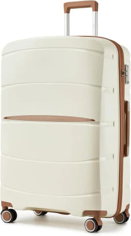 S/M/L Kono Carry-On Suitcase - Lightweight Polypropylene Hardside Trolley Luggage with 4 Spinner Wheels & Tsa Lock