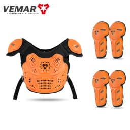 Kids Motorcycle Riding Body Armor/Elbow Knee Protector Children Motocross Back Vest Chest Off-Road Moto Cycling Protective Gear