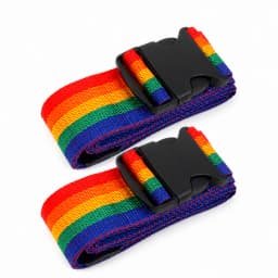 2Pcs Straight Shaped Luggage Straps for Suitcase Polyester Luggage Belt with Adjustable Release Buckle Unisex Travel Accessory