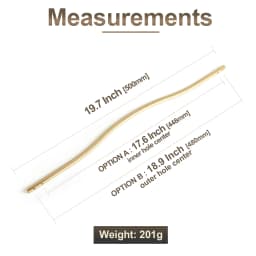 Goo-Ki Low Profile Antique Brass Cabinet Pulls Double Hole Centers(11.4''/12.6'') Zinc Alloy Handle for Drawer Cupboard Wardrobe