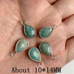 2pcs Natural Rose Clear Pink Quartz Labradorite Amethysts Stone Charm Pendant for Necklaces Earrings Jewelry Making Accessories