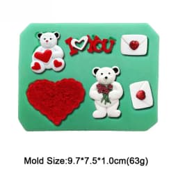 Cute Mini Bear Silicone Mold Fondant Cupcake Chocolate Biscuit Sugarcraft Kitchen Baking Cake Decorating Tools DIY Epoxy Mould