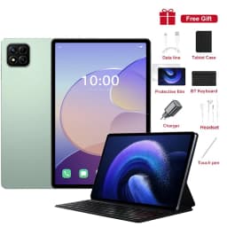 CHOTOG Tablet Pad 7s Pro Android 15 Tab PC 10.1 Inch 16+32MP Camera 5G Dual SIM Face Unlocked 10000mAh WIFI GPS Tablets For Children's Kids With Keyboard Laptop