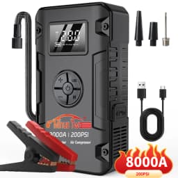 Professional Car Jumpstarter Multifunction 12v Battery Booster Super Compressor Power Bank Jump Starter Air Pump