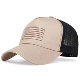 Unisex American Flag Embroidery Baseball Net Caps Spring and Summer Outdoor Adjustable Casual Hats Sunscreen Hat Sports Cap