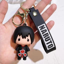 Cartoon PVC Naruto Anime Peripheral Keychain Naruto Silicone Figure Car Key Chain Christmas, Halloween Gift