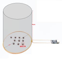 0-80mm DC 5V Wireless Power Supply Transmitter Coil USB Wireless Receiver LED Light Induction Lamp Toys Model Robots Sand Table