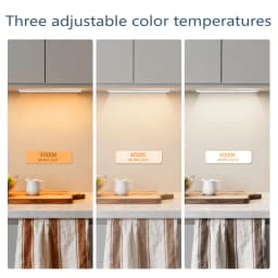 Motion Sensor Cabinet Light USB Rechargeable LED Under Cabinet Light 3 Colors Dimmable Magnetic Night Light