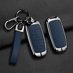 Car Key Case Holder For Jeep WK2 KL BU MP Renegade Grand Cherokee Dodge Ram Charger Challenger Chrysler 300C Journey 5Buttons