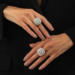 PuRui 2 Pcs/Set Vintage Exaggerated Hollow Geometric Wide Finger Rings Women Elegant Luxury Daily Wedding Banquet Charm Jewelry