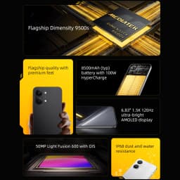 POCO X8 Pro Max 256GB 512GB Cellphone 6.83" 1.5K 120Hz Display Dimensity 9500s NFC 8500mAh 100W HyperCharge 50MP Global Version