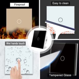 Touch Switch EU LED Crystal Glass Panel Wall Lamp Light Switch 1/2/3 Gang AC100-240V LED Sensor Switches Interruttore