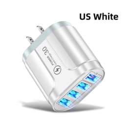 45W USB Charger Fast Charge QC 3.0 Wall Charging For iPhone 12 11 Samsung Xiaomi Mobile 4 3 Ports EU US Plug Adapter Travel