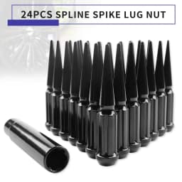 24 / 32 PCS Wheel Nuts M14X1.5 Racing Composite Nut Longer Nut Steel Lock Wheel Lug Nut Bolt With Spikes For Hummer H2 2002-2009