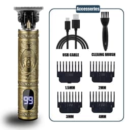Professional T9 Hair Clipper Cordless USB Beard Trimmer Kit - Haircut Grooming Machine for Stylists Hair Cutting Tool
