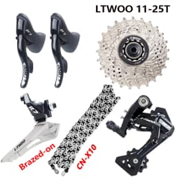 LTWOO R7 2x10 Speed Road Groupset R7 Shifter Lever Rear Derailleurs 11-25/28/32T flywheel X10 Chain with for tiagra 4700 R3000