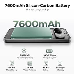 DOOGEE B10 Smartphone IP68 Waterproof Android 16 6.63”Helio G100 7600mAh Battery 48GB RAM(6+42) 256GB ROM Google Pay Supports