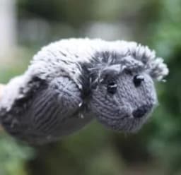 Women's Winter Gloves Without Fingers Knitting Wool Warm Mittens Fingerless Cartoon Hedgehog Gloves Birthday Present