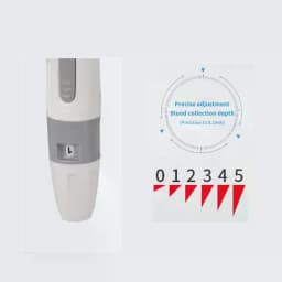 Adjustable Lancet Pen Depth Sampling Glucose Test Pen Diabetics Sensor Lancing Device Collect Accessories