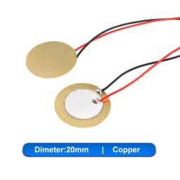 5-10pcs Piezoelectric Piezo Ceramic Wafer Plate Element Sounder Sensor With Wire For Buzzer Loudspeaker 12/15/18/20/27/35/50 mm