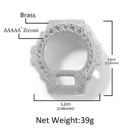 THE BLING KING Full Iced Out Moissanit Watch Case For DW6900 Cubic Zirconia Replacement Cover Hip Hop Luxury Mod Accessory