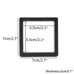 Black 3D Free Stand Suspension Floating Case Frame Membrane Display For Jewelry Storage Ring Earrings Necklace Accessories Box