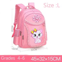 Children Backpack Pink Cute Cat Kindergarten Kid School Bag Backpack Girl Student Teenagers Waterproof Primary Bookbag SchoolBag