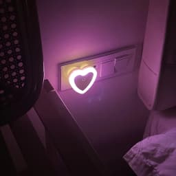Night Light Plug In 220V Dusk Sensor Heart Shape for Stairs, Bedrooms, Kitchens, Freestanding Wall Mount Light Sensor Control