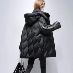 New Autumn Winter Warm Women's Down Cotton Coat Long Thick Padded Jacket Female Detachable Hooded Parker Cotton Clothes
