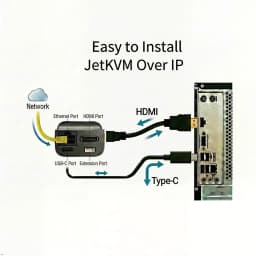 JetKVM IP-KVM Open Source Remote Management Desktop Control Device Supports Mac/Windows/Linux Etc Computer Remote Controller