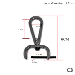 1PC DIY Metal Detachable Snap Hook Trigger Clips Buckles For Leather Craft Bag Strap Buckles Handle Shoulder Webbing