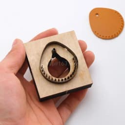 RFID for Key Fob Leather Tag Leather Template Wooden Punching Die Cutting Mould Teardrop Keychain Holder Leather Mold