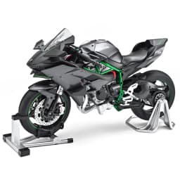 1:9 Kawasaki H2R Ninja With Spray Alloy Motorcycle Model Toy Vehicle Collection Sound and Light Off Road Autocycle Toys Car