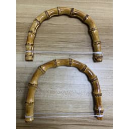 1-10-30 pcs Natural bamboo handles for bags replacement,retro hand made knit bag handbags bamboo handle