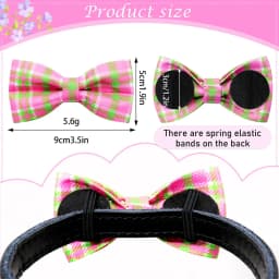 50pcs plaid Style Dog Bowties For Collar Removable Small Dog Cat Bowties Collar Accessories For Dogs Grooming Pet Supplies