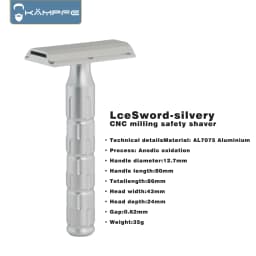 KAMPFE CNC milling high-quality AL7075 aluminum double-edged safety shaver men's exquisite gift hair salon tool