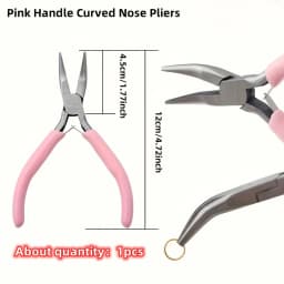 4/3/1pcs Iron Jewelry Pliers Tool Kit Includes Needle Round Wire Cutter And Curved Nose Pliers For Jewelry Beading Repair