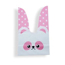10/20pcs Cute Rabbit Ear Bags Plastic Cookie Candy Gift Bags For Easter Party Biscuits Snack Baking Packing Supplies Kids Gifts