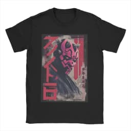 Darth Maul Jedi Master Lightsaber Logo T Shirt for Men Cotton Vintage T-Shirts Round Neck Tees Short Sleeve Clothes Gift Idea