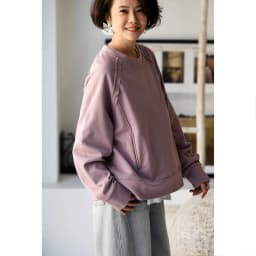R67261 Korean Style Versatile Outer-Stitched Round Neck Raglan Sleeve Slimming Pure Cotton Pullover Sweatshirt for Women 25 Spring